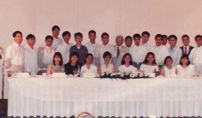 Alumni and resident brods and sisses circa 1990s attending the Pan Xenia anniversary at the Mandarin Oriental Hotel